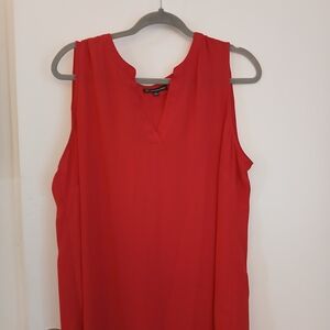 Adrianna Papell Vibrant Red Sleeveless Blouse
